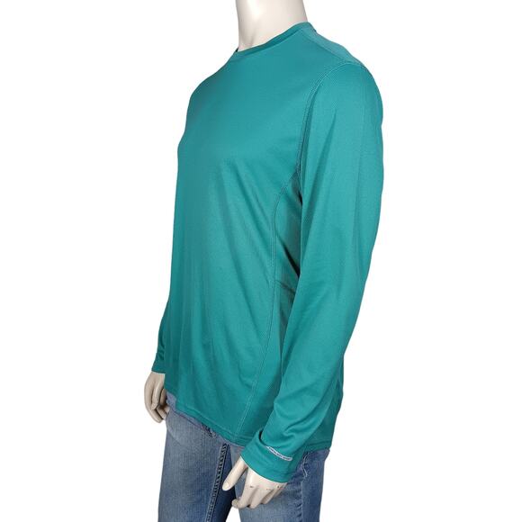 Everlast Sport Wicking Long Sleeve Tee Size Large Green Crewneck - Picture 3 of 8
